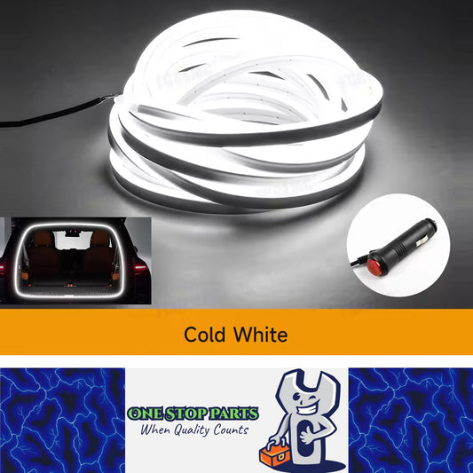 5M LED Car Trunk Light Cold White Flexible LED Strip Light Magnetic Induction