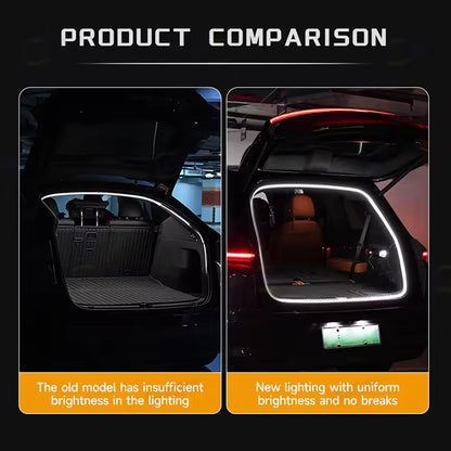 5M Warm White LED Car Trunk Light Flexible LED Strip Light Magnetic Induction