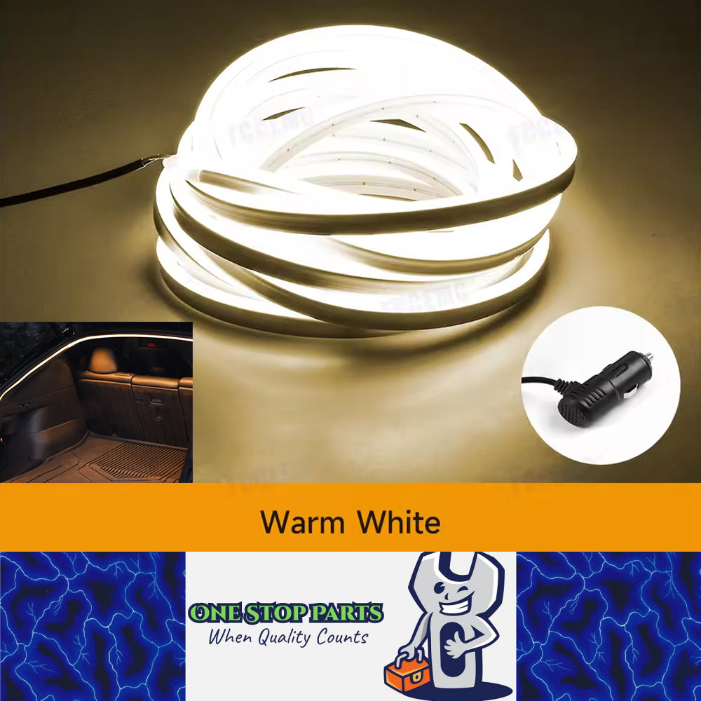 5M Warm White LED Car Trunk Light Flexible LED Strip Light Magnetic Induction