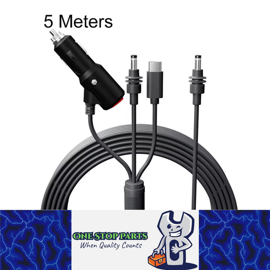 5M Starlink Mini Cable 3-in-1 DC Power to USB C DC Male & Cigarette Lighter Plug