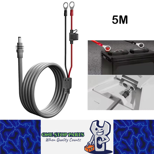 5M Starlink Mini DC Power Cable to Battery O Ring Terminals with Fuse Holder