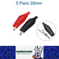 5 Pairs Alligator Clips Clamps 28mm Crocodile Alligator Jumper Test clips