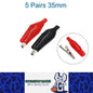 5 Pairs Alligator Clips Clamps 35mm Crocodile Alligator Jumper Test clips 10pcs