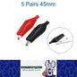 5 Pairs Alligator Clips Clamps 45mm Crocodile Alligator Jumper Test clips