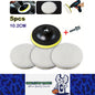 5pcs 102mm Wool Buffing Pads Kit for Drill w/ M10 Adapter Car Polishing Waxing