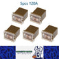 5 x 120Amp Brown Mini Slow Blow Fuse Block 10mmx12mm x 16mm High 120A Fuse(5pcs）