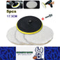 5pcs 178mm Wool Buffing Pads Kit for Drill w/ M14 Adapter Car Polishing Waxing