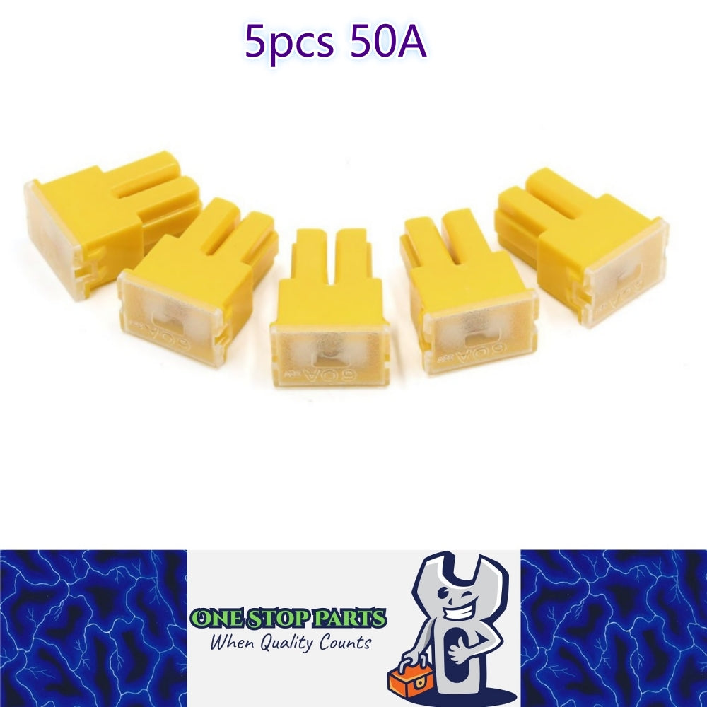 5 x 60Amp Yellow Medium Female Slow Blow Fuse Block 15mmx22mmx32mm High 60A Fuse