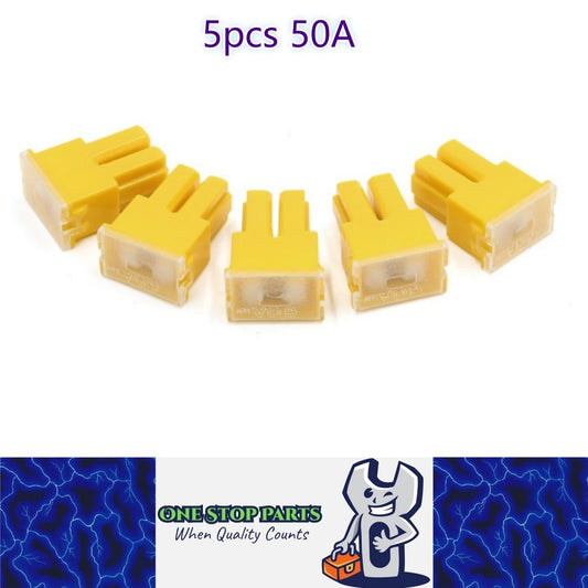 5 x 60Amp Yellow Medium Female Slow Blow Fuse Block 15mmx22mmx32mm High 60A Fuse