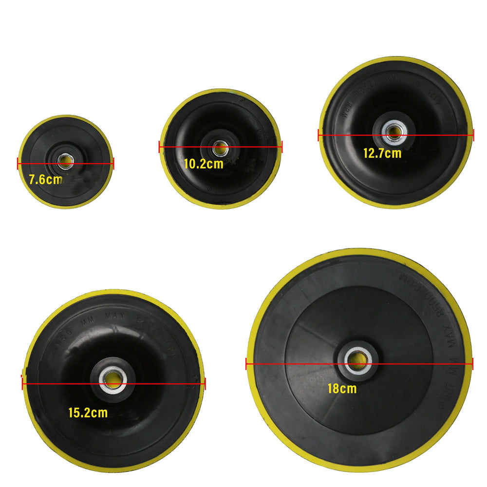 5pcs 178mm Wool Buffing Pads Kit for Drill w/ M14 Adapter Car Polishing Waxing