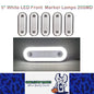 5 x White LED Front Marker Lamps 20SMD 12V-24V LED Marker Light with Reflector