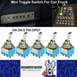 5 x Mini Toggle Switch 6 Pin SPDT ON ON Flat Handle Toogle 6mm Latching Switch