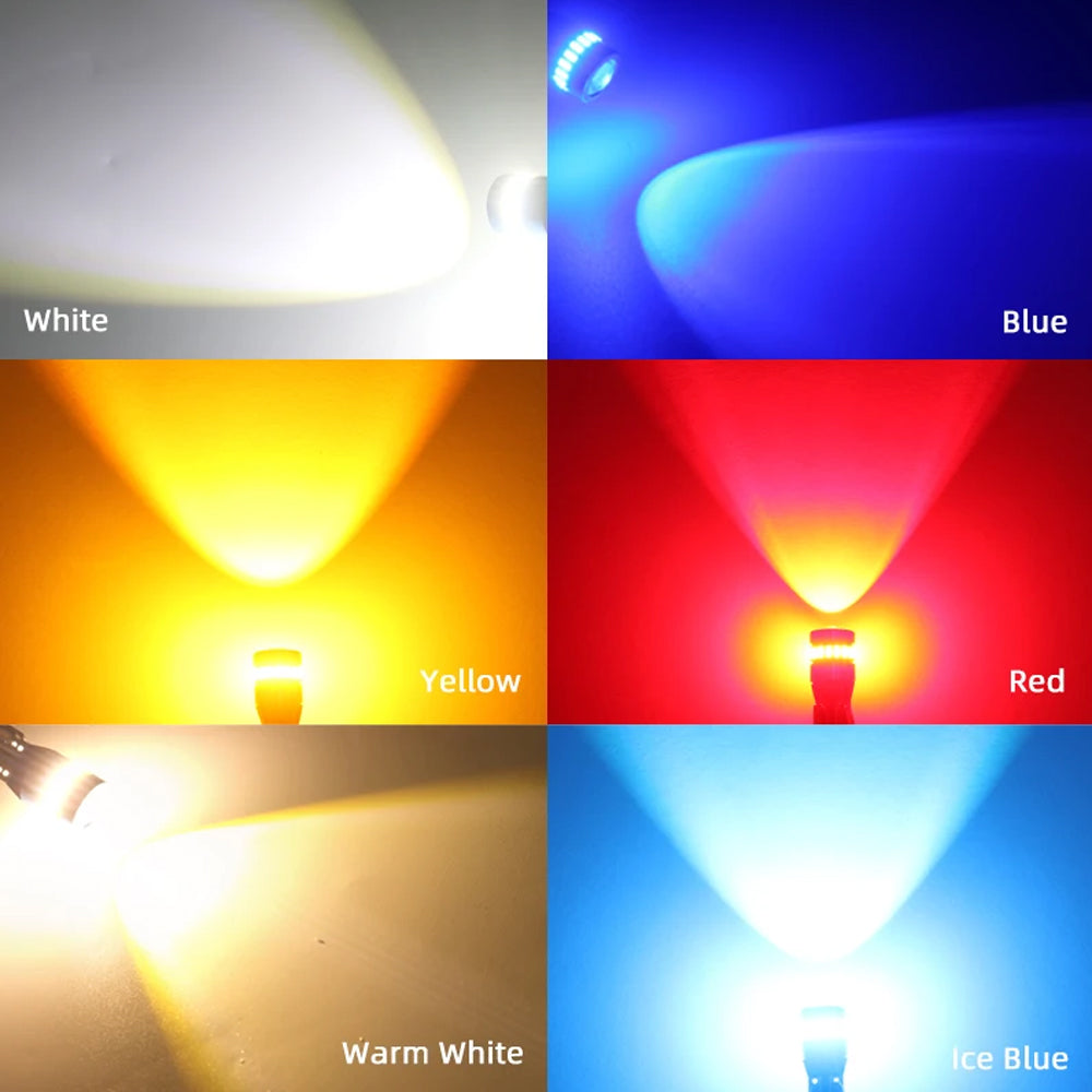 6pcs BAY9S Ice Blue 12V 19SMD Canbus Super Bright LED Bulbs BAY9S LED Globes