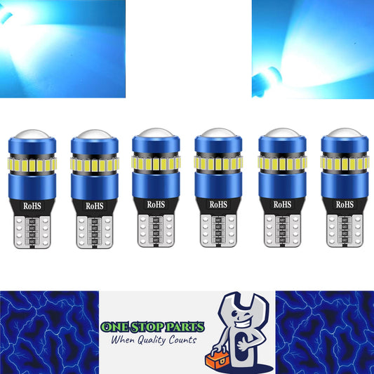6pcs T10 Ice Blue 19SMD Canbus LED Bulbs Super Bright 194 W5W T10 LED Globes