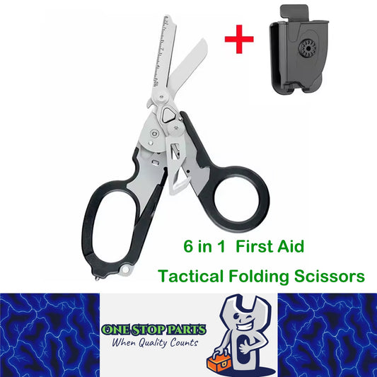Multitool 6 in 1 First Aid Tactical Folding Scissor Outdoor Survival Tool