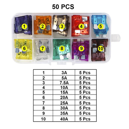 1 x 6 Way ATC/ATO Blade Fuse Holder and 6 Way Relay Box Block with Fuse Kit