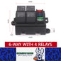 12V Relay Box 4 Way 40A Relay and 6 Way ATC/ATO Fuse Holder with Relay Fuse