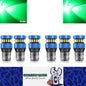 6pcs T10 Green 19SMD Canbus LED Bulbs Super Bright 194 W5W T10 LED Globes