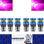 6pcs T10 Pink/Purple 19SMD Canbus LED Bulbs Super Bright 194 W5W T10 LED Globes