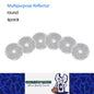6 x White Reflectors Screw on White Reflectors 80mm Round Reflectors with Screws