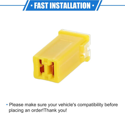 5 x 60Amp Yellow Small Slow Blow Fuse Block 10mmx12mm x 27mm High 60A Fuse (5pcs