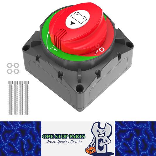 600A Battery Disconnect Switch 3 Position 1-2-Both-Off 12-48V RV Car Boat Marine