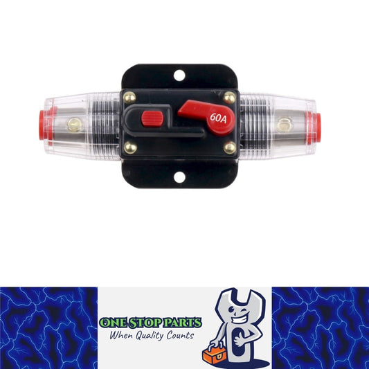 12v 60A Inline Circuit Breaker Manual Reset Ideal for 4wd Caravan Boat (1pc)