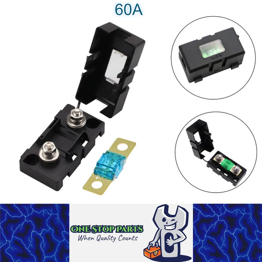 ANS Inline Fuse Holder with Bolt On 60 Amp Fuse Supplied (60A) Midi fuse holder