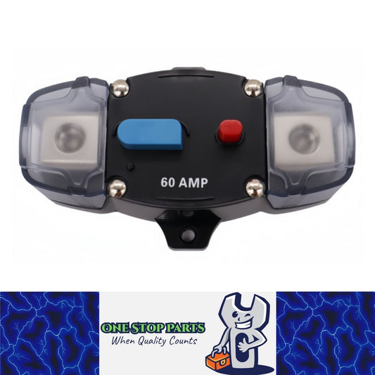 Heavy Duty 12v-48v 60A Inline Circuit Breaker Manual Reset for 4wd Caravan Boat