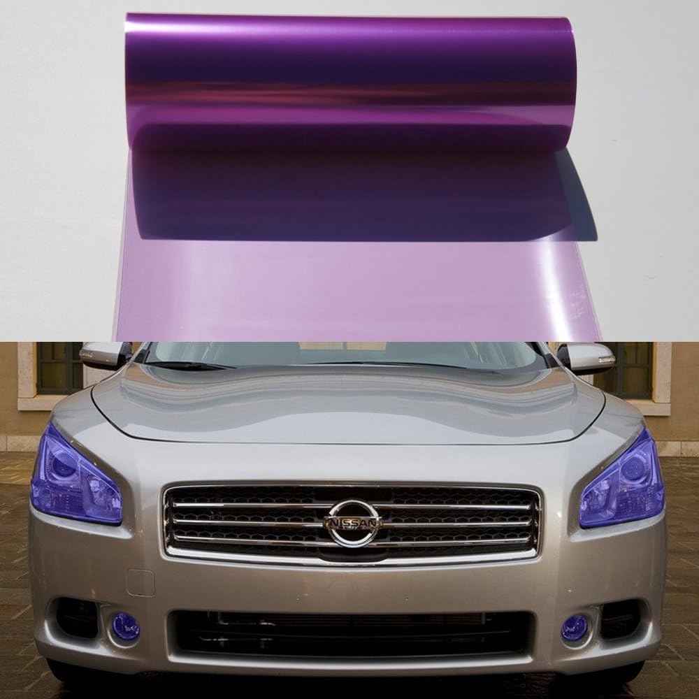 Purple PVC Tint Film Wrap for Headlights and Tail Lamps 30cm x 60cm Purple Film