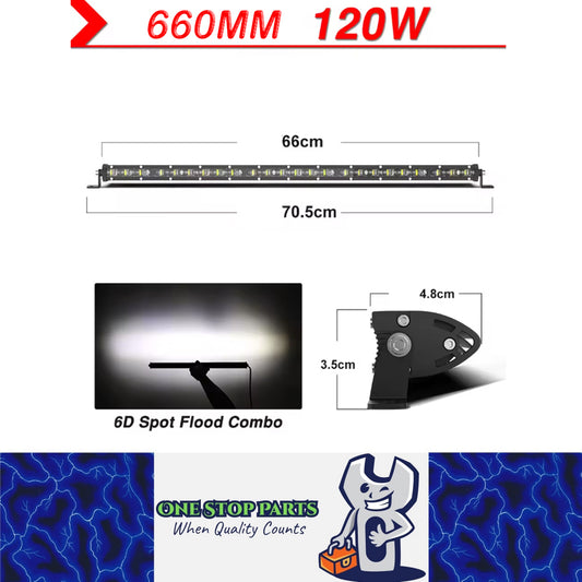 LED Light Bar 660mm 120W Flood Beam Spot Beam Combo LED Work Light LED Light Bar