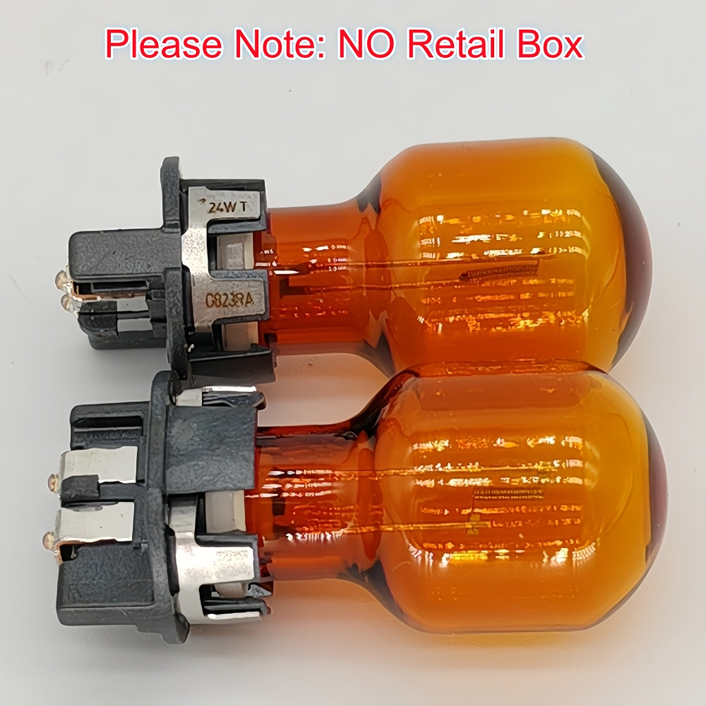 2 x PHILIPS PWY24W 12V 24W Amber Halogen Globes Indicator Lamps NO Retail Box