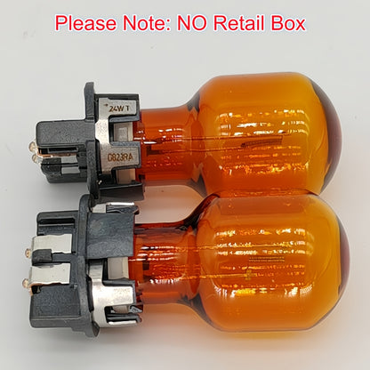 2 x PHILIPS PWY24W 12V 24W Amber Halogen Globes Indicator Lamps NO Retail Box