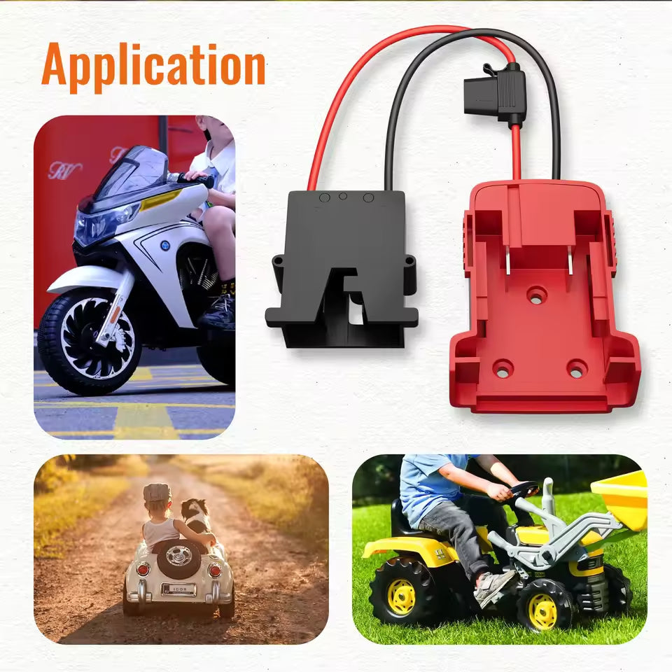 1 x Power Wheel Battery Adapter for Milwaukee M18 Battery Converter 18V Adapter