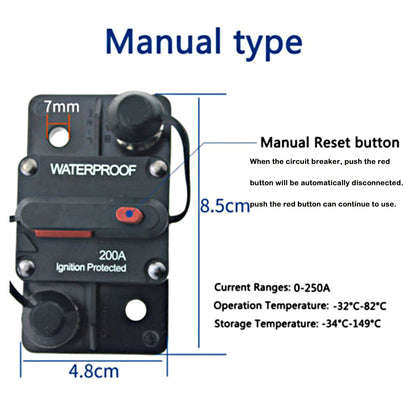 12v 20A Circuit Breaker Manual Reset Water Proof Ideal for 4wd Caravan Boat
