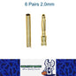 6 Pairs 2mm Bullet Connectors Banana Plugs Male Female for RC Battery ESC Motor