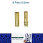 6 Pairs 5.5mm Bullet Connectors Banana Plug Male Female for RC Battery ESC Motor