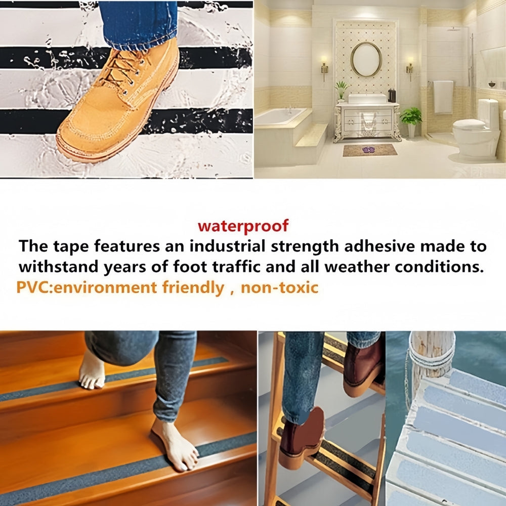 Non Slip Tape Anti Skid Self Adhesive 10m Textured Backed Safety Floor Steps