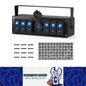 6 Gang Rocker Switch Box Switch Panel with PD + QC3.0 USB Outlet and Voltmeter