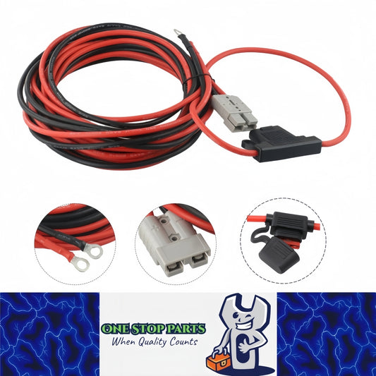 1 x 50amp 6M Anderson Style Plugs With Eye Terminals and inline Fuse