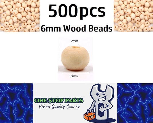 500 x 6mm Natural wood beads round DIY jewelry Handmade Accessories