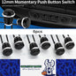 6pcs 12mm Metal Momentary Push Button Switch 12V 2 Pin Pre Wired SPST Switch