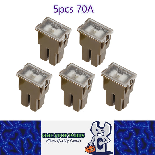 5 x 70Amp Light Black Medium Female Slow Blow Fuse Block 15x22x32mm High fuse