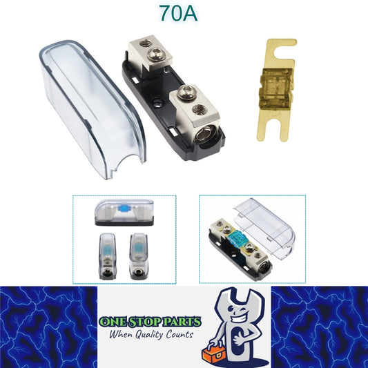 AFS Mini ANL Inline Fuse Holder with Bolt On 70Amp Fuse Supplied Fuse Holder
