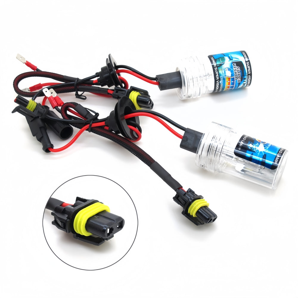 9006 55w 6000k HID Kit 2 x 55w HID Slim Ballasts and 2 x 55w HB4 6000k HID Globe