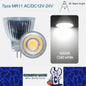 7 x MR11 3W LED Spotlight AC/DC 12V-24V 38° 6000K Cold White Glass Downlight