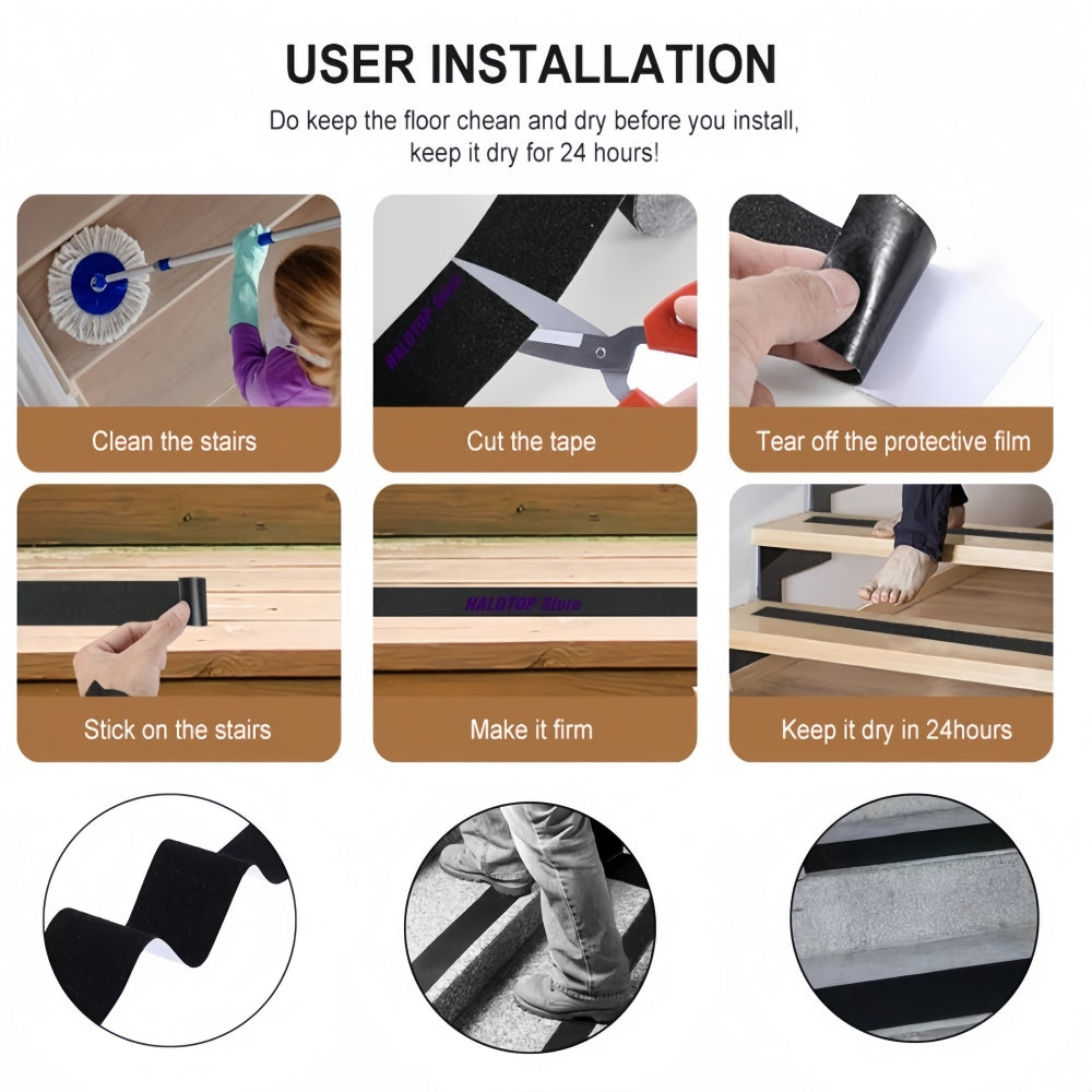 Non Slip Tape 100mm Wide x 5 Meter Roll Grey Safety Anti Slip Non Skid Tape
