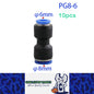 10pcs PG Pneumatic Fitting Push in Straight Connector OD8mm-6mm Air Hose Tube