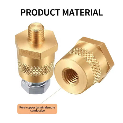Pair M8 Battery Terminal Post Converters SAE JIS Adapters Positive Negative Car