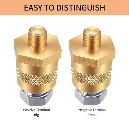 Pair M8 Battery Terminal Post Converters SAE JIS Adapters Positive Negative Car